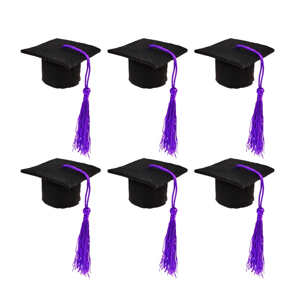 Wine Beer Hat - 6 stuks Doctoraal Wijnflesdop Mini Afstudeerhoed