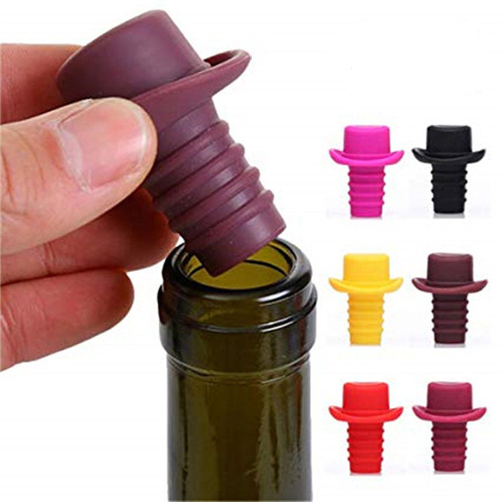 5 stuks siliconen flessenstopp - Wine Beer Hat recensie en prijs