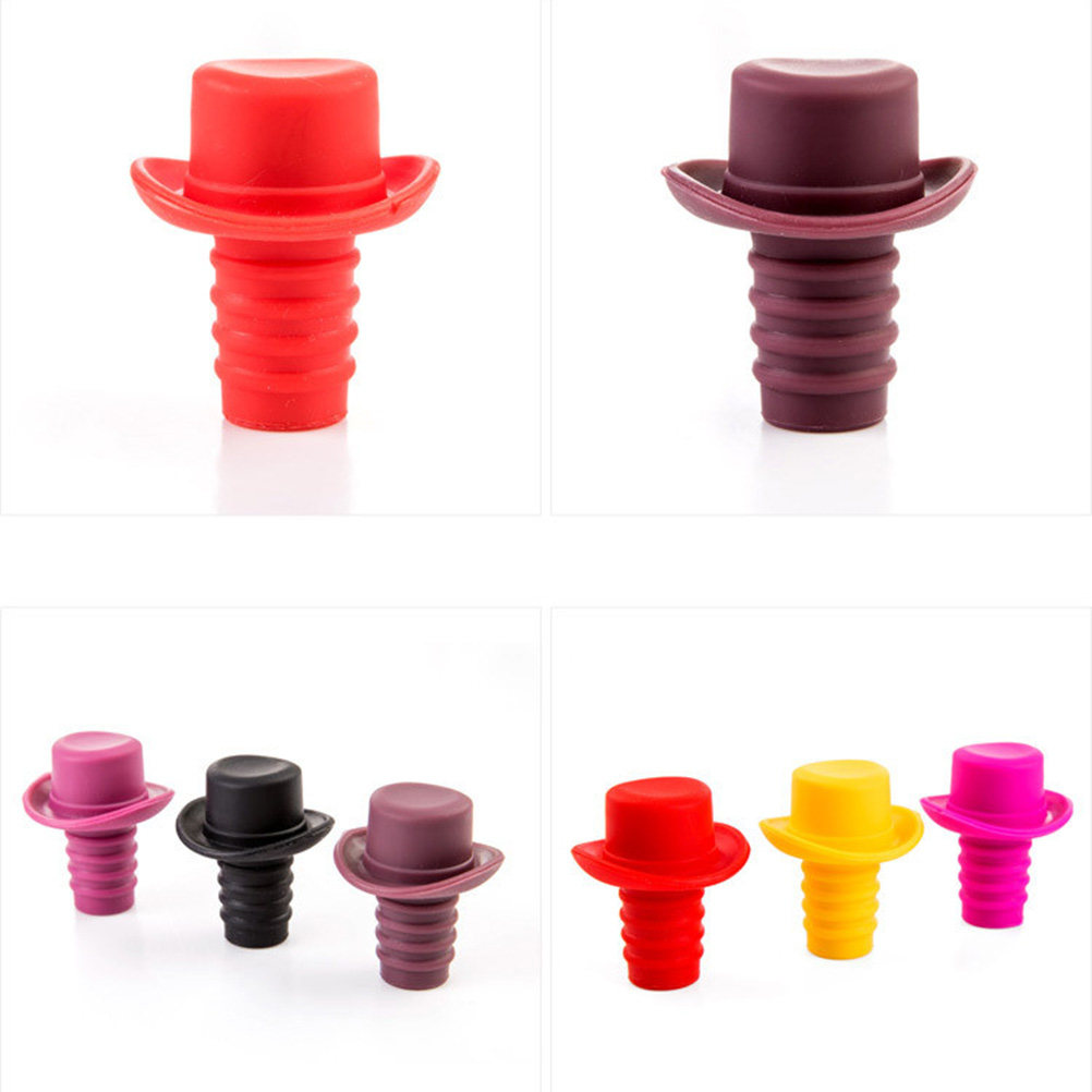 5 stuks siliconen flessenstopp - Wine Beer Hat recensie en prijs